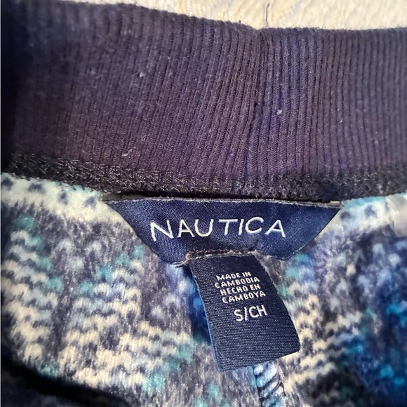 Nautica Blue and White Patterned Pajama Set - Picture 3 of 6